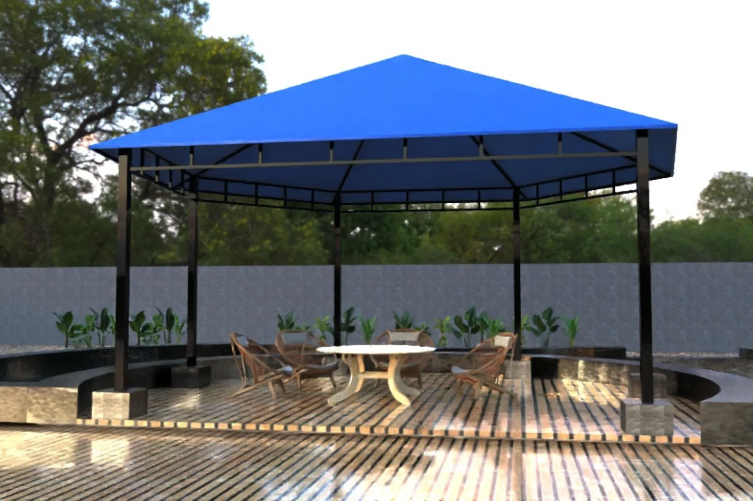 Canopy Membrane untuk Cafe
